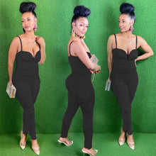 Load image into Gallery viewer, Ruched Stacked Bodycon Jumpsuit
