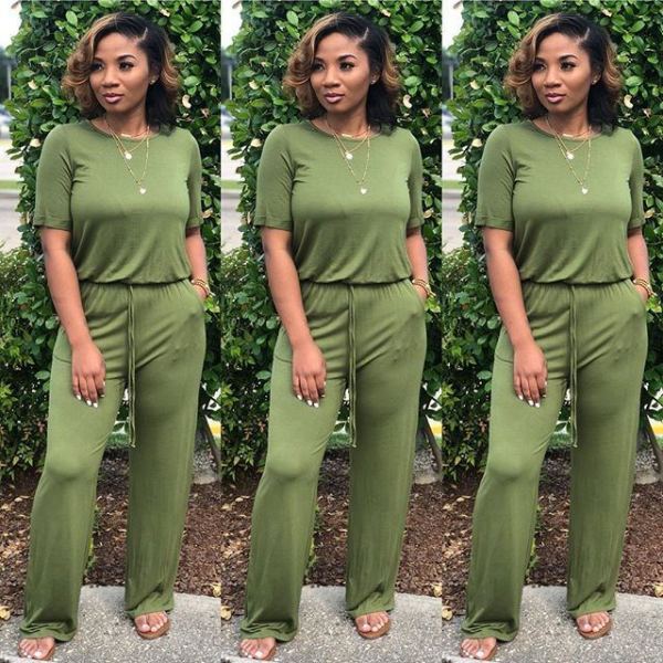 Short Sleeve Casual Loose Jumpsuits
