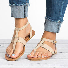 Load image into Gallery viewer, Strappy Sandals with Metal Trim

