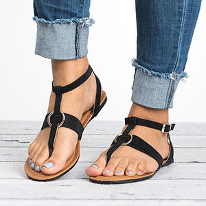 Strappy Sandals with Metal Trim