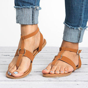 Strappy Sandals with Metal Trim