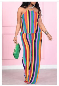 Rainbow Two Piece Pants Set