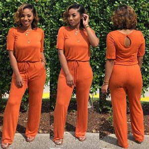 Short Sleeve Casual Loose Jumpsuits